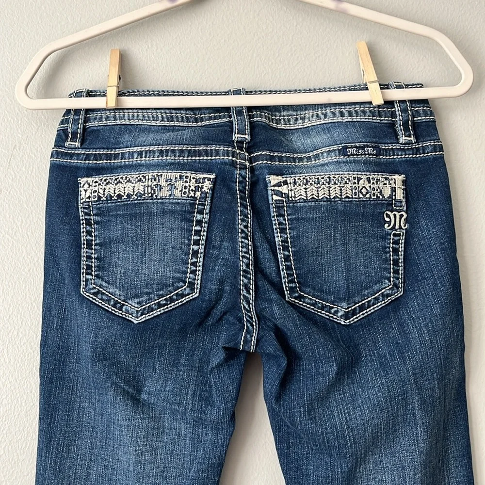 Miss Me‎ Signature Ankle Skinny Jeans Boho Inspired Embroidered / SZ 26